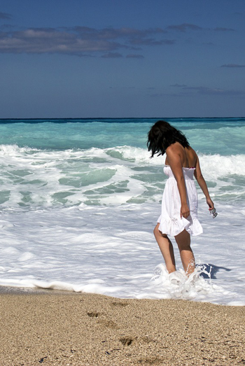Exercise, walking on Beach during Week Program